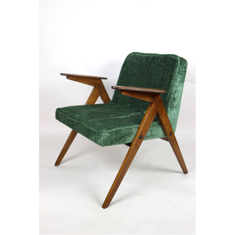 Vintage green Bunny armchair by Józef Chierowski, 1970s