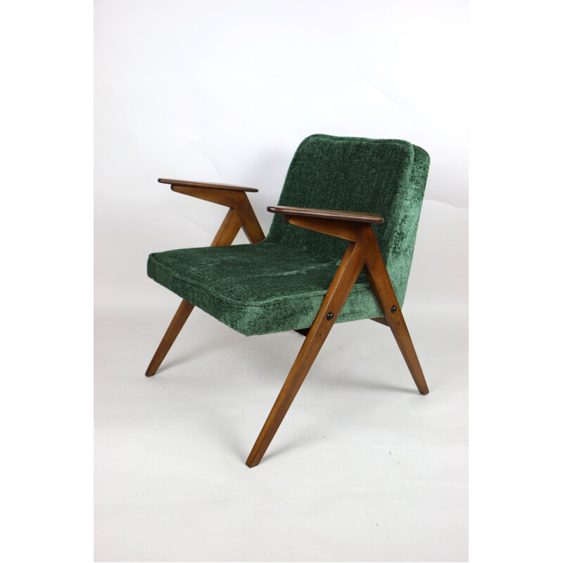 Vintage green Bunny armchair by Józef Chierowski, 1970s