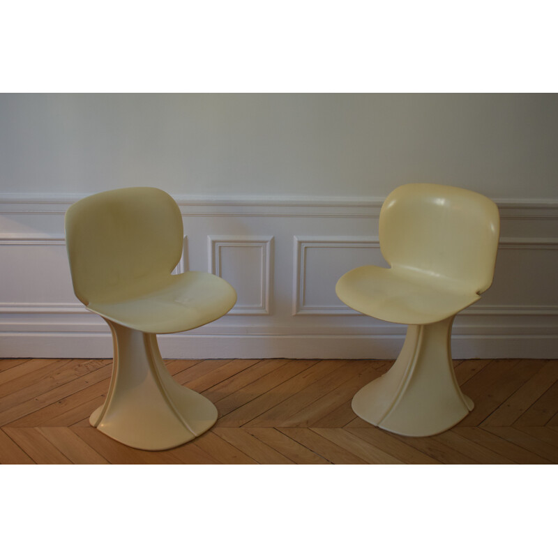 Pair of vintage Fleur chairs by Pierre Paulin for Boro, 1973