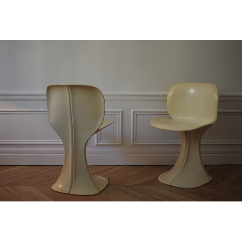 Pair of vintage Fleur chairs by Pierre Paulin for Boro, 1973