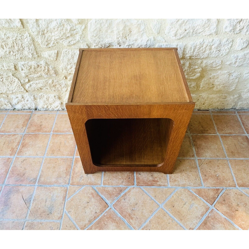 Scandinavian vintage wood side table, 1960s