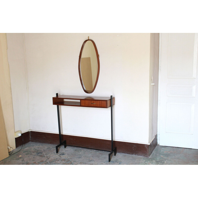 Vintage scandinavian teak console table, 1960s