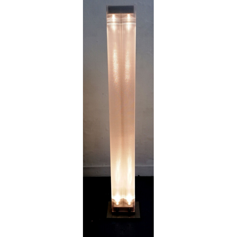 Twilight 01 vintage light column in fibreglass and steel base