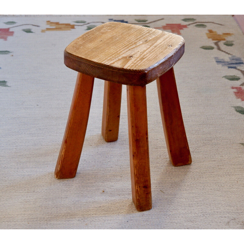 Vintage wooden stool, 1960