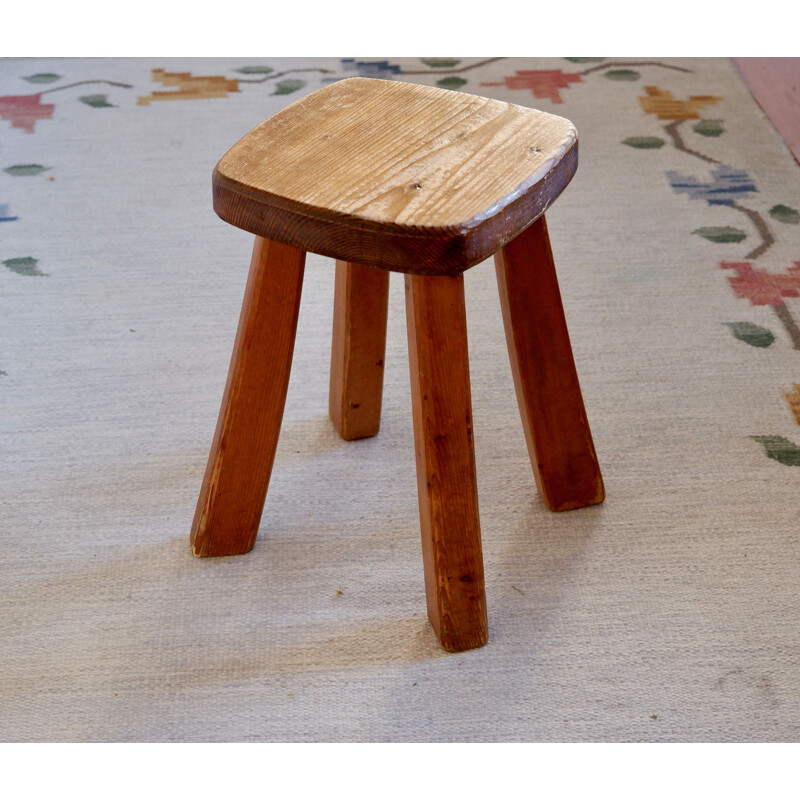 Vintage wooden stool, 1960