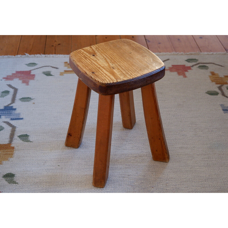 Vintage wooden stool, 1960