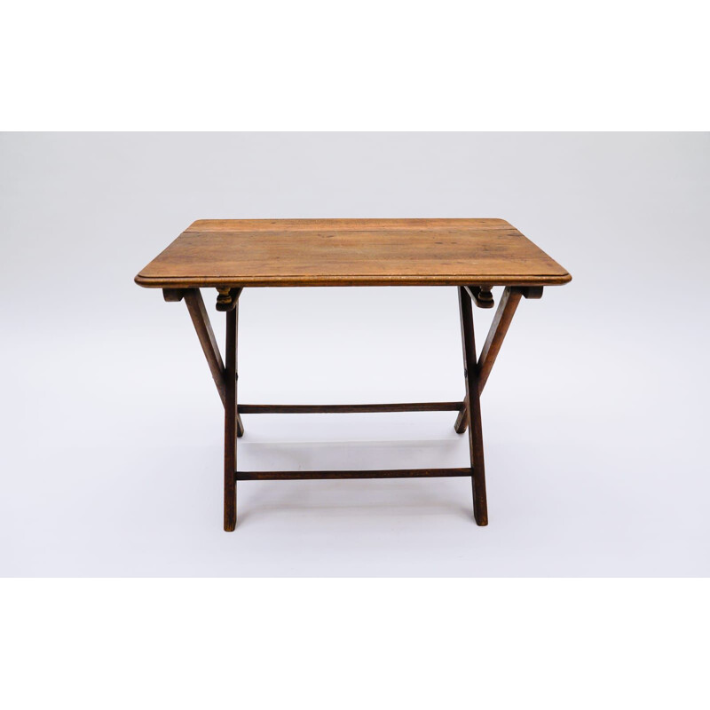 Vintage Bauhaus mesa de centro plegable de madera, Alemania 1940