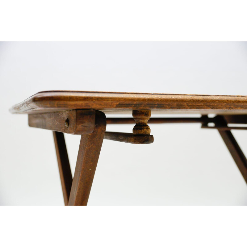 Vintage Bauhaus houten opklapbare salontafel, Duitsland 1940