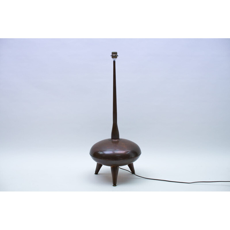 Vintage handmade copper lamp, South Africa