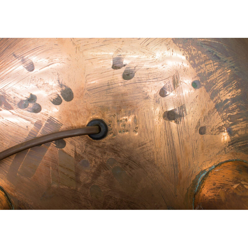 Lampe vintage en cuivre fait à la main, Afrique du Sud
