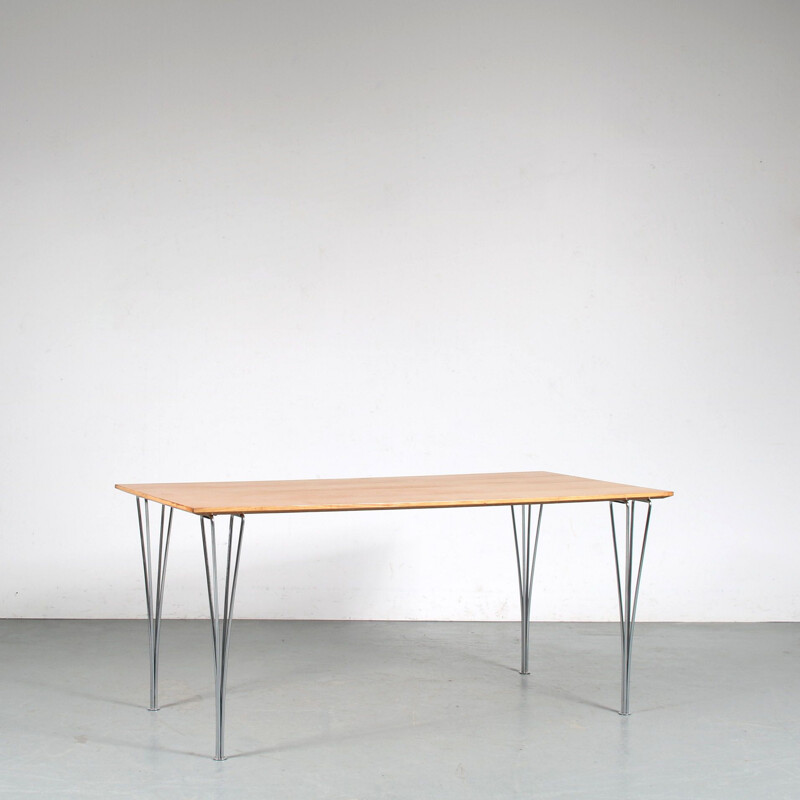 Vintage dining table by Piet Hein, Bruno Mathsson & Arne Jacobsen for Fritz Hansen, Denmark 1970s