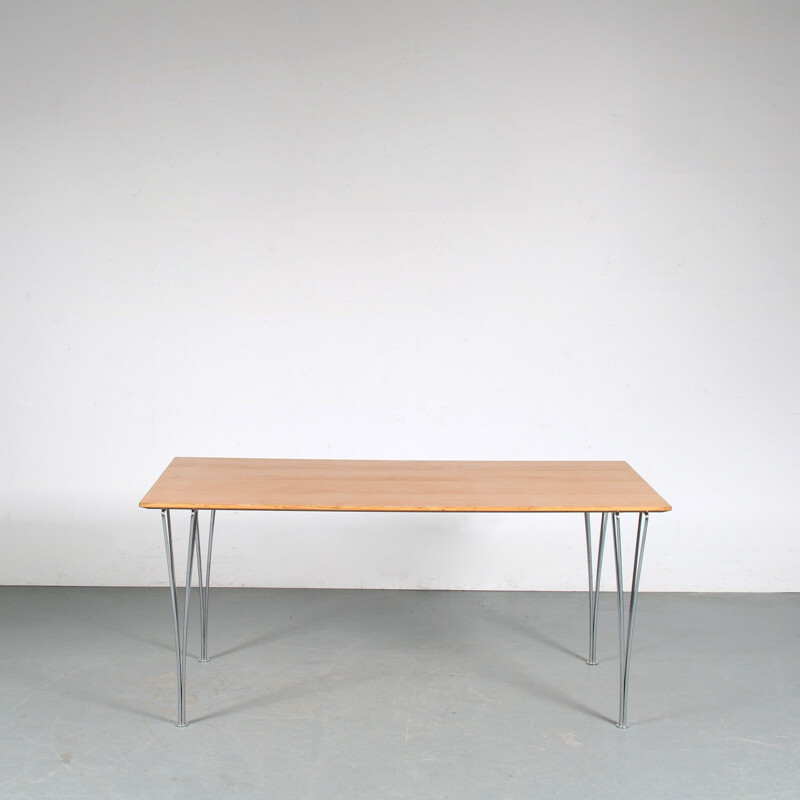 Vintage dining table by Piet Hein, Bruno Mathsson & Arne Jacobsen for Fritz Hansen, Denmark 1970s