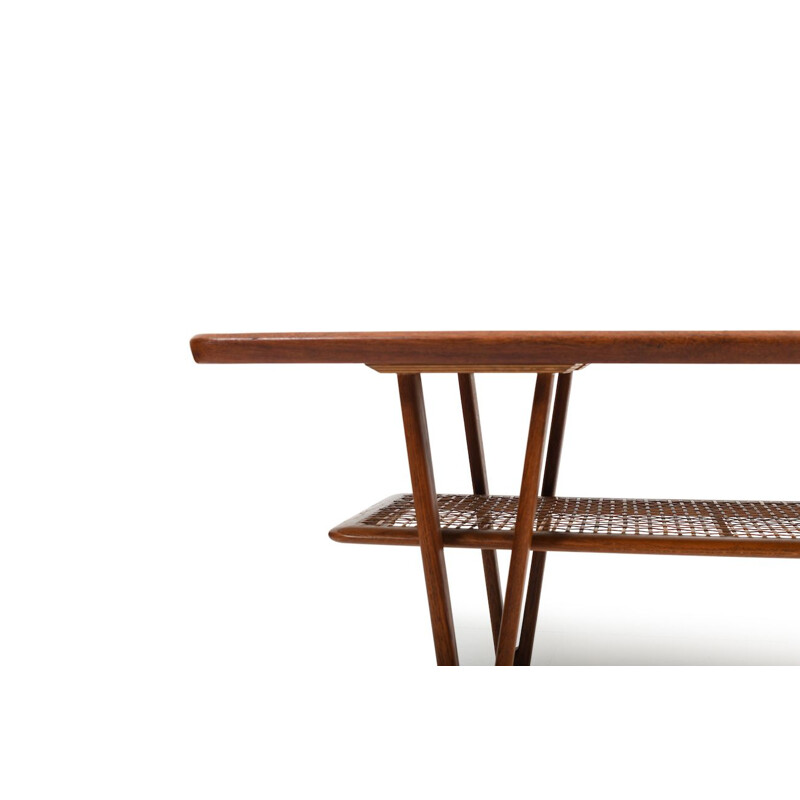 Table basse vintage en teck et bois de chêne de Kurt Østervig, 1950-1960