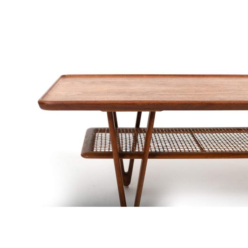 Table basse vintage en teck et bois de chêne de Kurt Østervig, 1950-1960