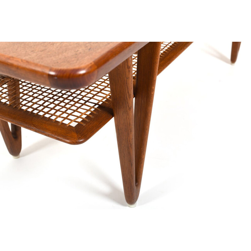 Mid century teak and oakwood coffee table by Kurt Østervig, 1950-1960s