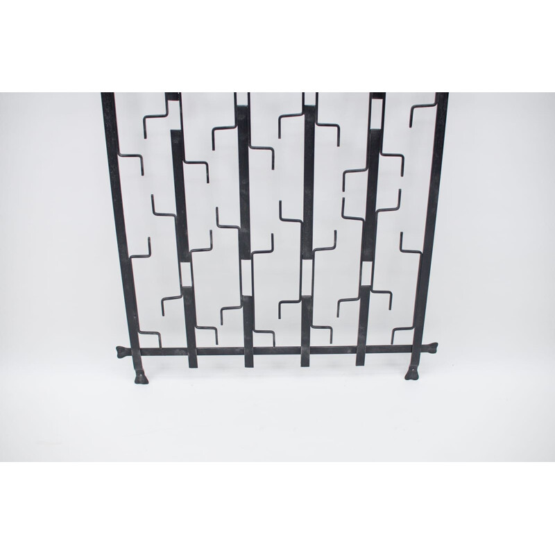 Vintage wrought iron wall coat rack, Germany 1960