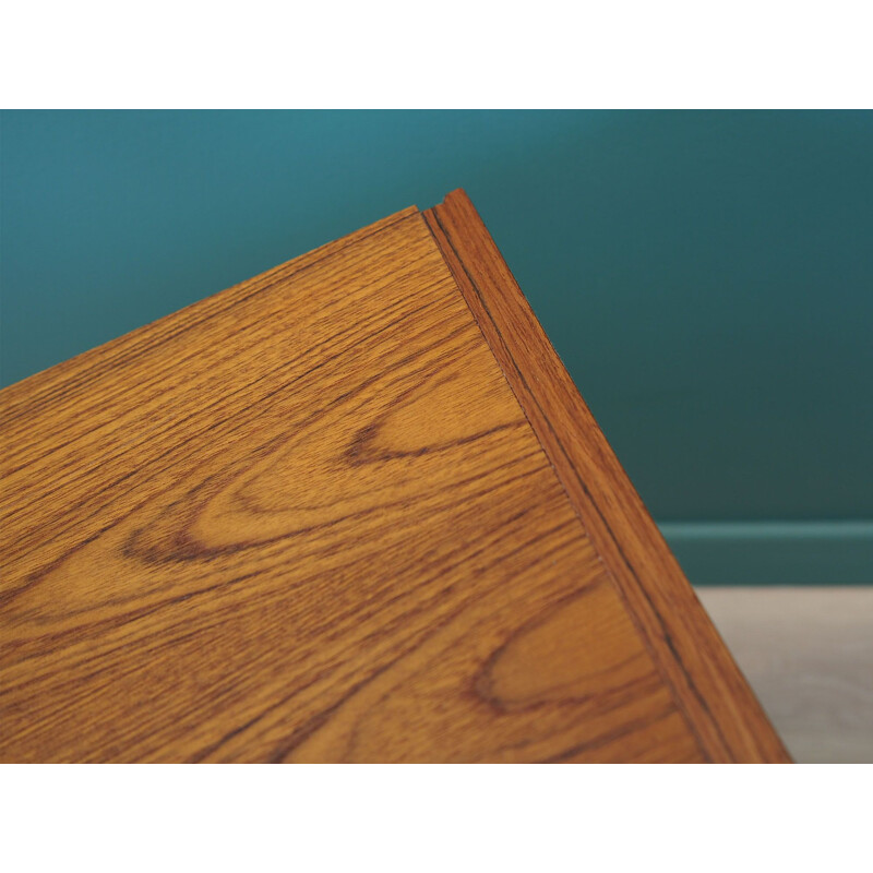 Teak Danish vintage sideboard with sliding door, 1970s