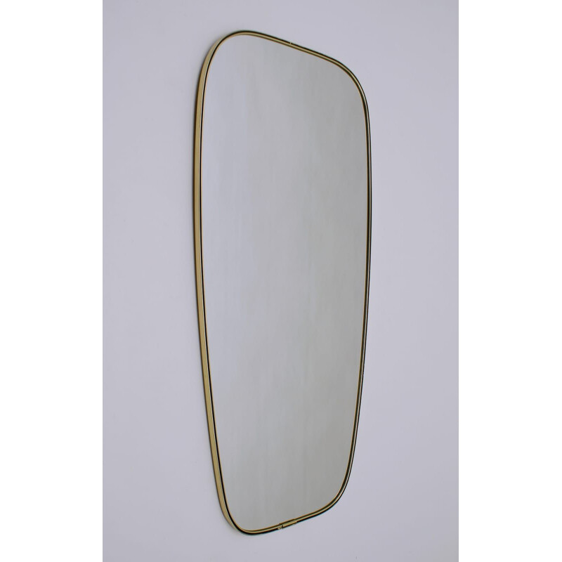 Brass Italian vintage wall mirror, 1950s