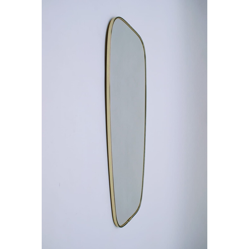 Brass Italian vintage wall mirror, 1950s