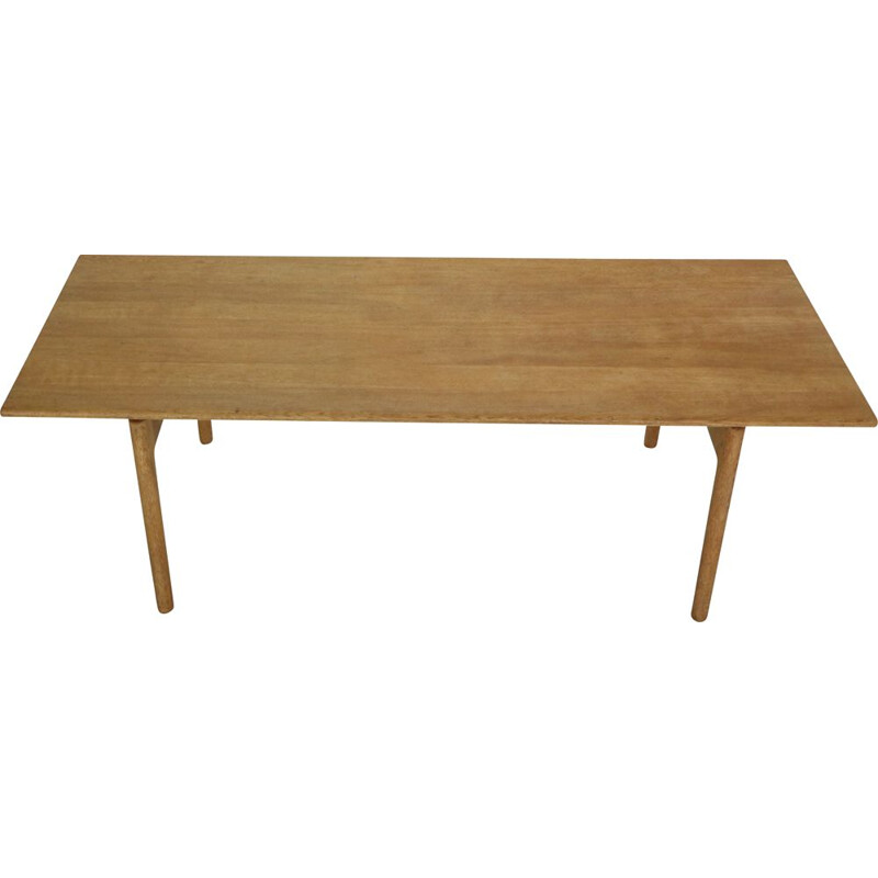 Vintage solid oakwood coffee table by Hans J Wegner, Denmark 1960s