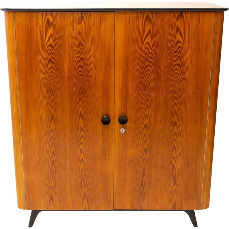 Vintage pine wood cabinet by Jindřich Halabala for Up Zavody, Czechoslovakia 1950