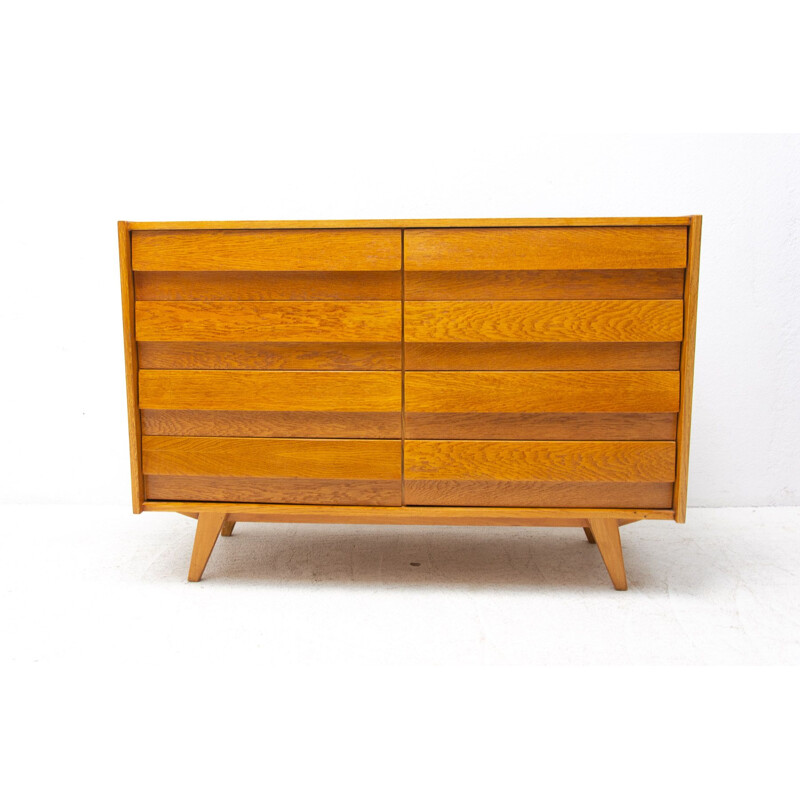 Vintage oak chest of drawers n U-453 by Jiri Jiroutek for Interiér Praha, Czechoslovakia 1960