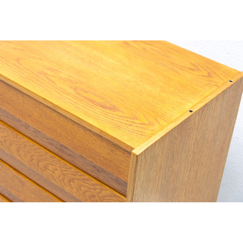 Vintage oak chest of drawers n U-453 by Jiri Jiroutek for Interiér Praha, Czechoslovakia 1960