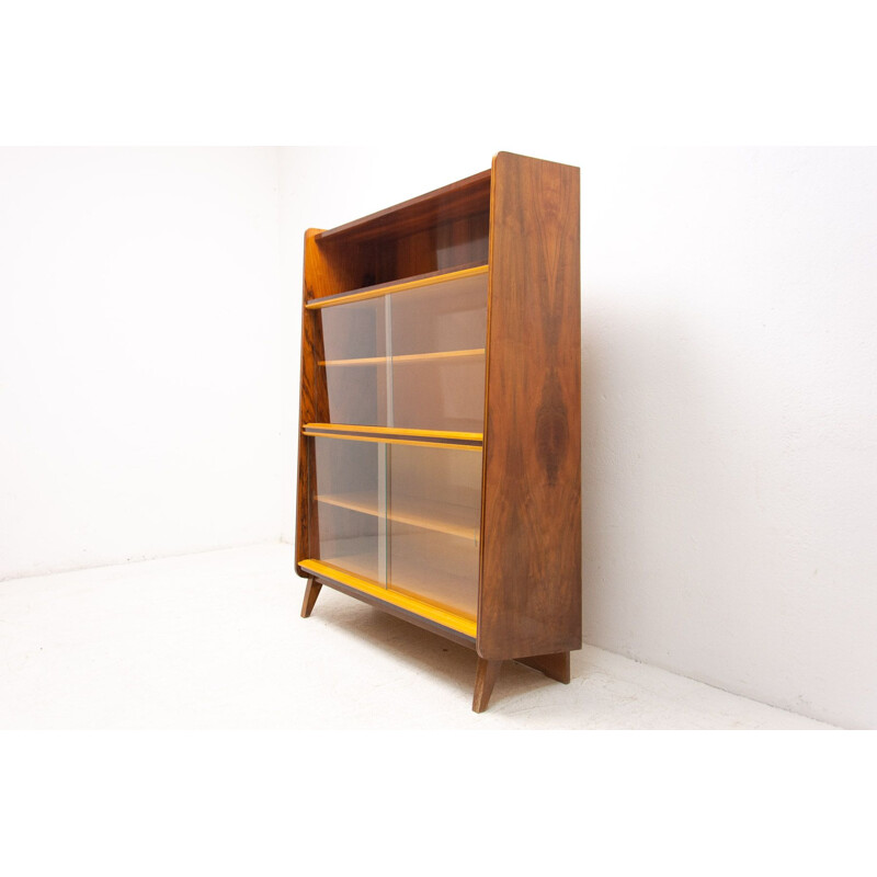 Vintage walnut bookcase by František Jirák for Jitona, Czechoslovakia 1960