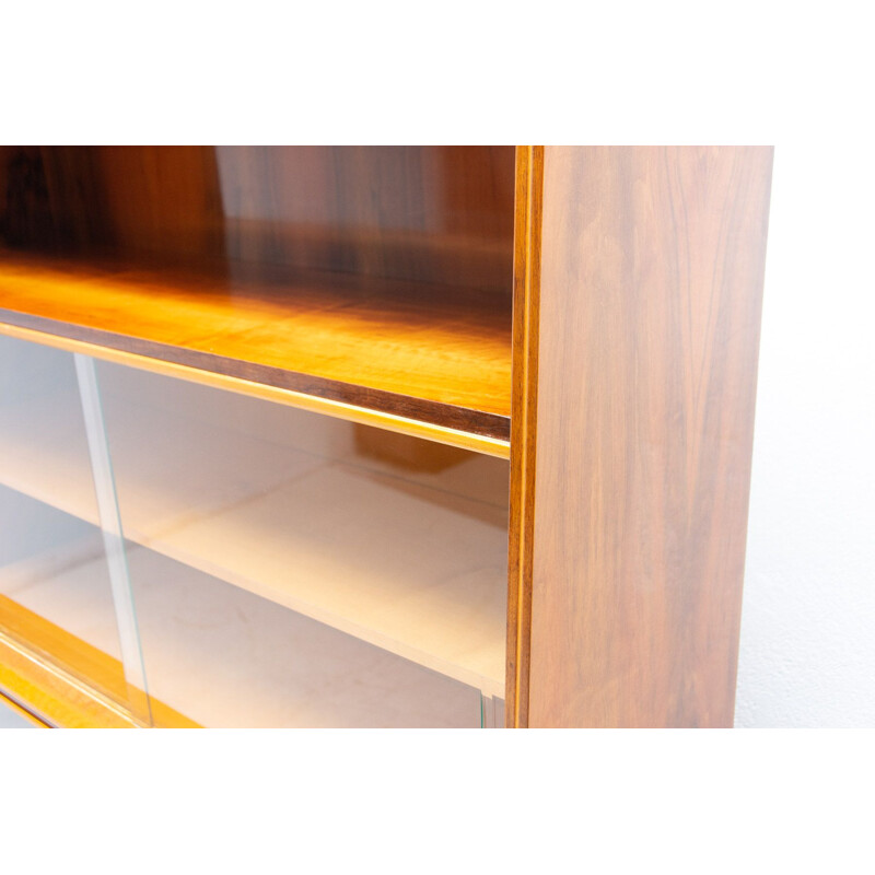 Vintage walnut bookcase by František Jirák for Jitona, Czechoslovakia 1960