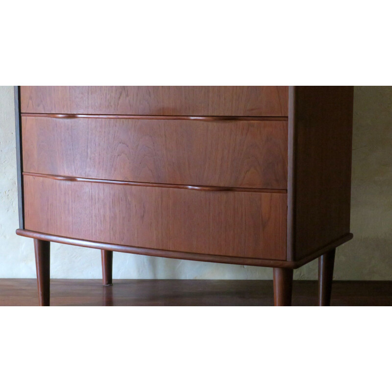 Vintage danish teak chest of drawers by Holger Georg Jensen, 1960s