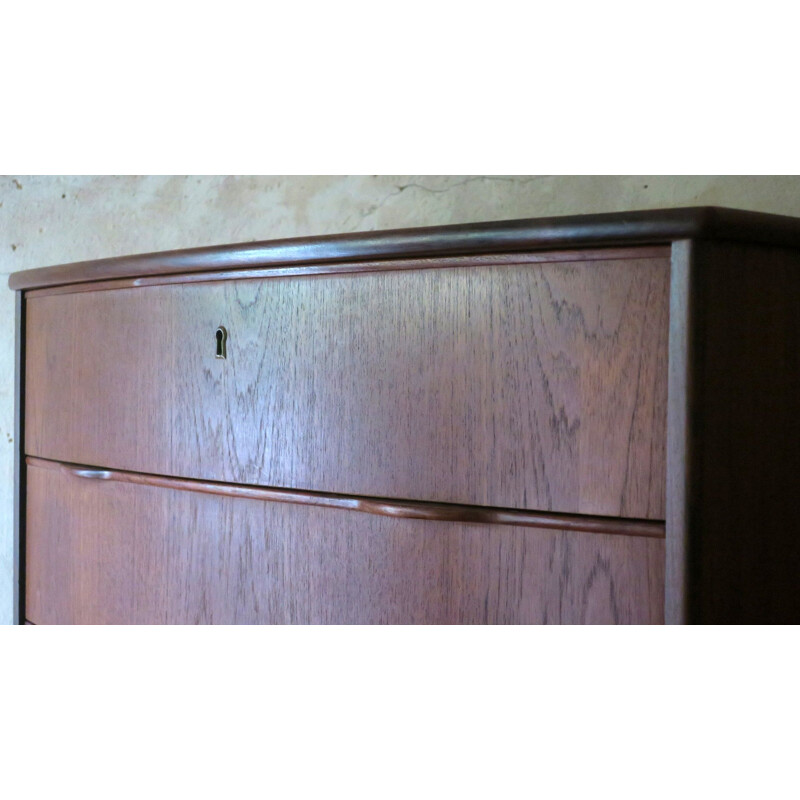 Vintage danish teak chest of drawers by Holger Georg Jensen, 1960s