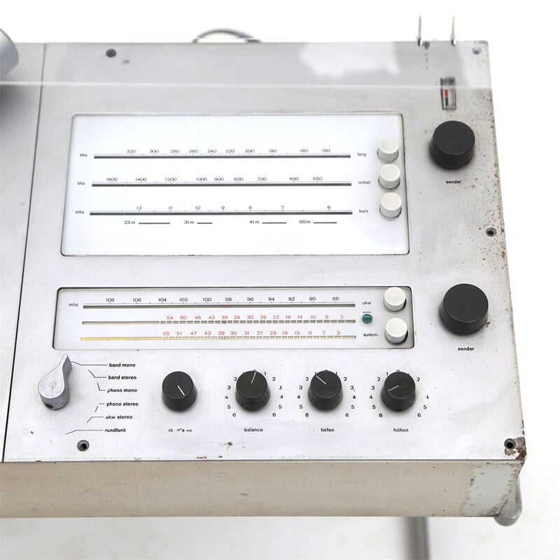 Système hi-fi vintage "Audio 2" avec 2 enceintes L450 et support de base par Dieter Rams pour Braun, 1960