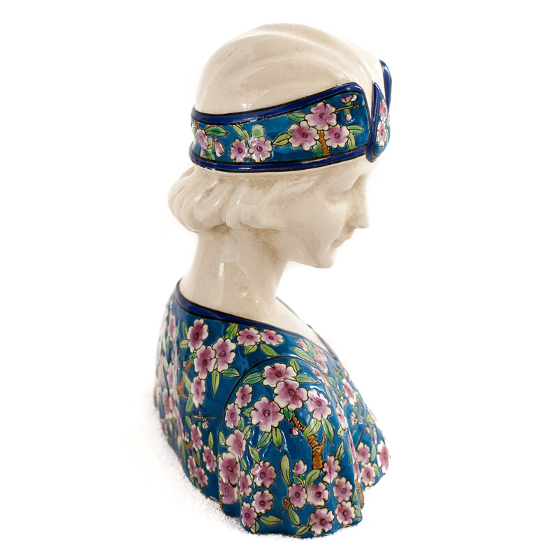 Busto vintage di giovane donna in stile Art Déco, 1920