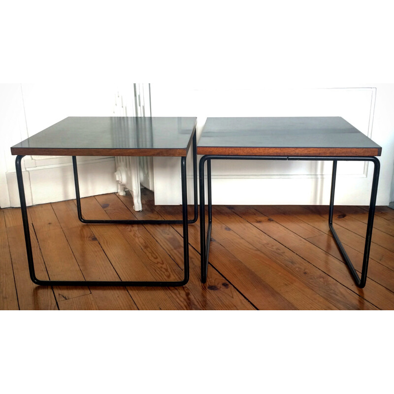 Pair of Steiner side tables, Pierre GUARICHE - 1950s