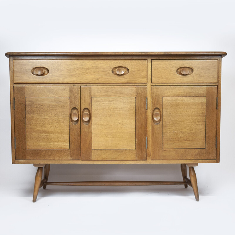 Vintage model 351 beechwood and elmwood sideboard by Ercol, 1950s