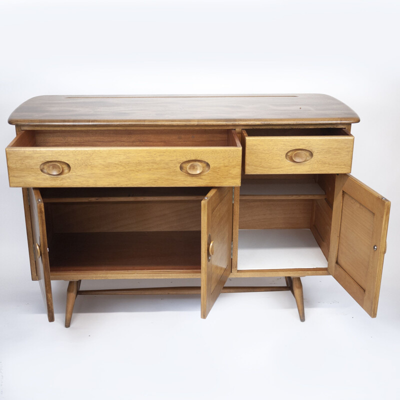 Vintage model 351 beechwood and elmwood sideboard by Ercol, 1950s