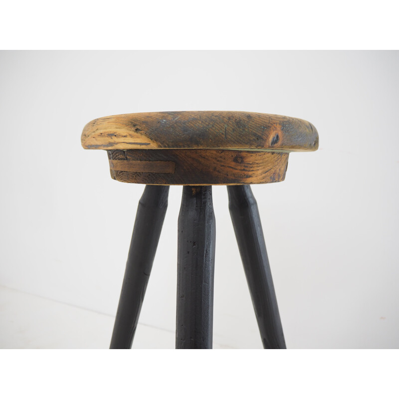 Vintage wooden stool, 1930s