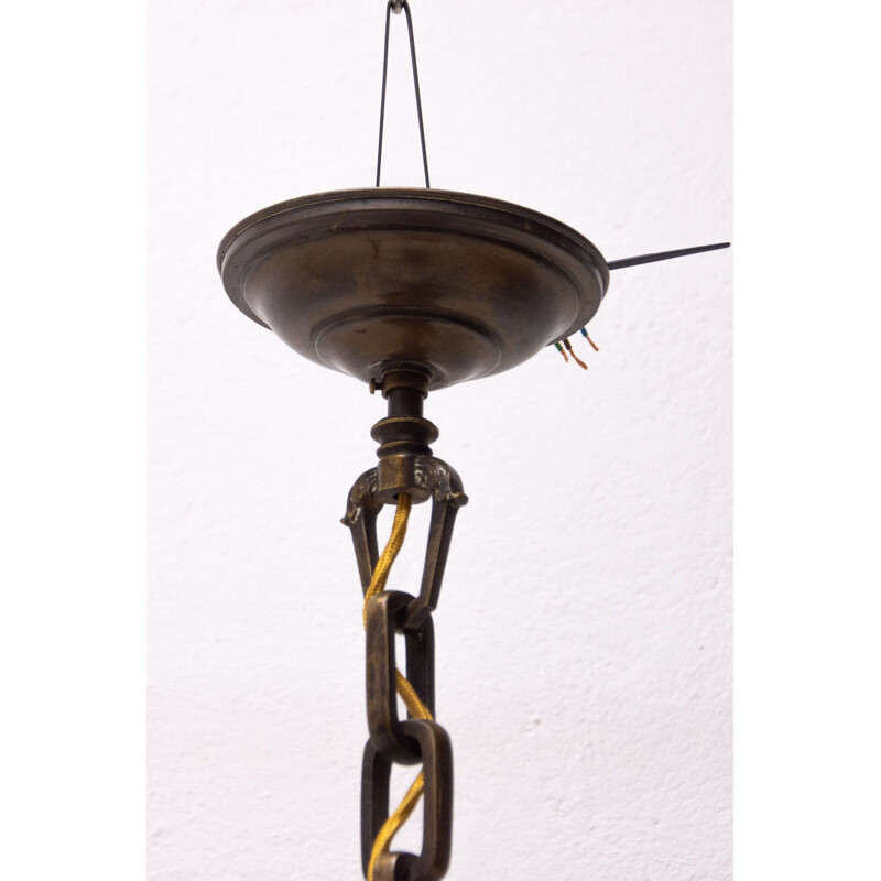 Vintage chandelier with four brass arms