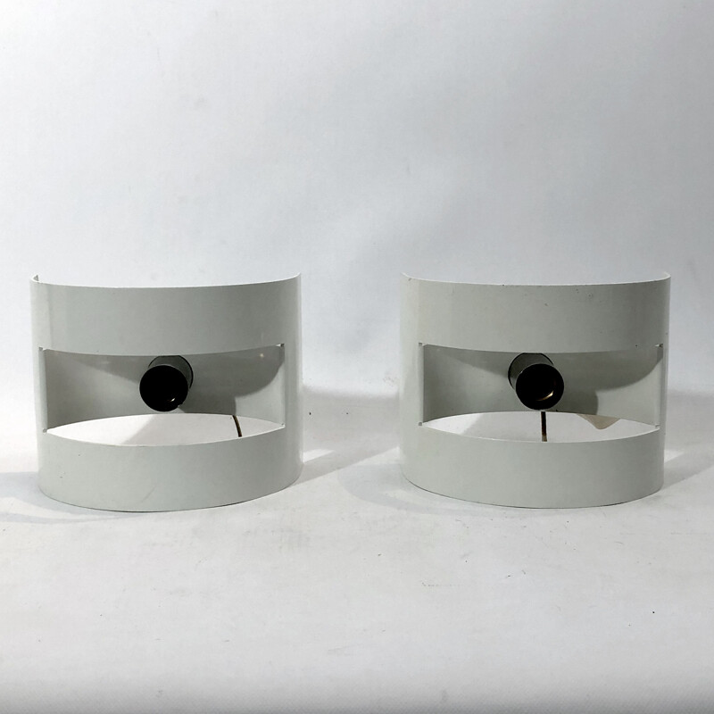 Pair of vintage Lido wall lamps by Stilux Milano, Italy 1960s