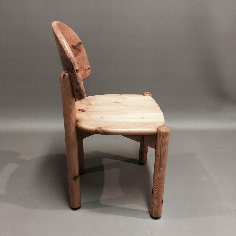 Vintage solid wood chair by Rainer Daumiller