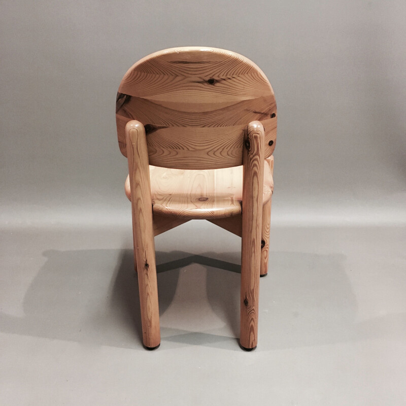 Vintage solid wood chair by Rainer Daumiller