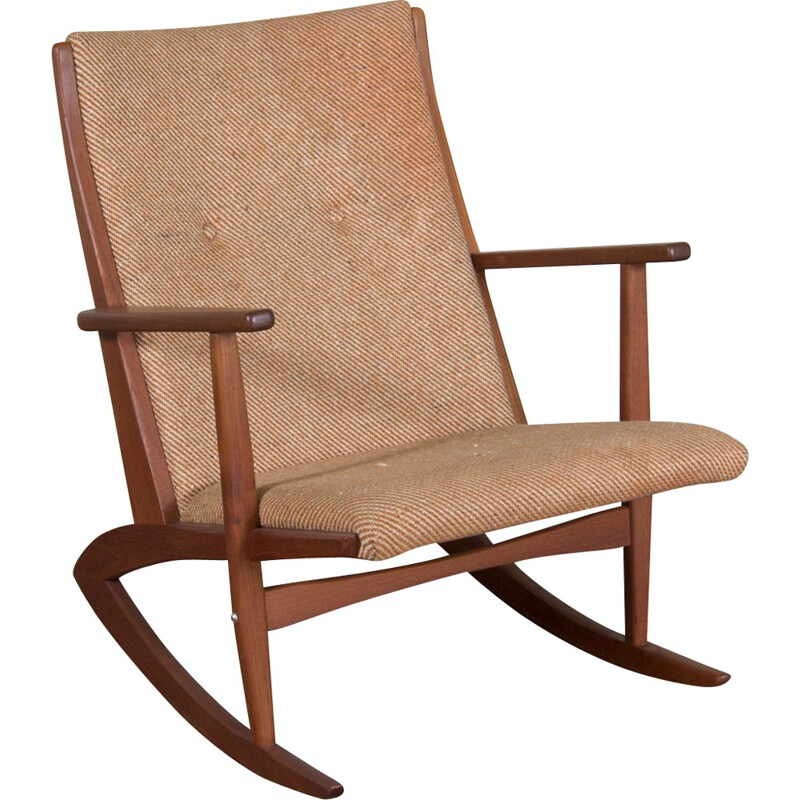 Tønder "Boomerang" rocking chair in teak, Sorensen Georg JENSEN - 1950s