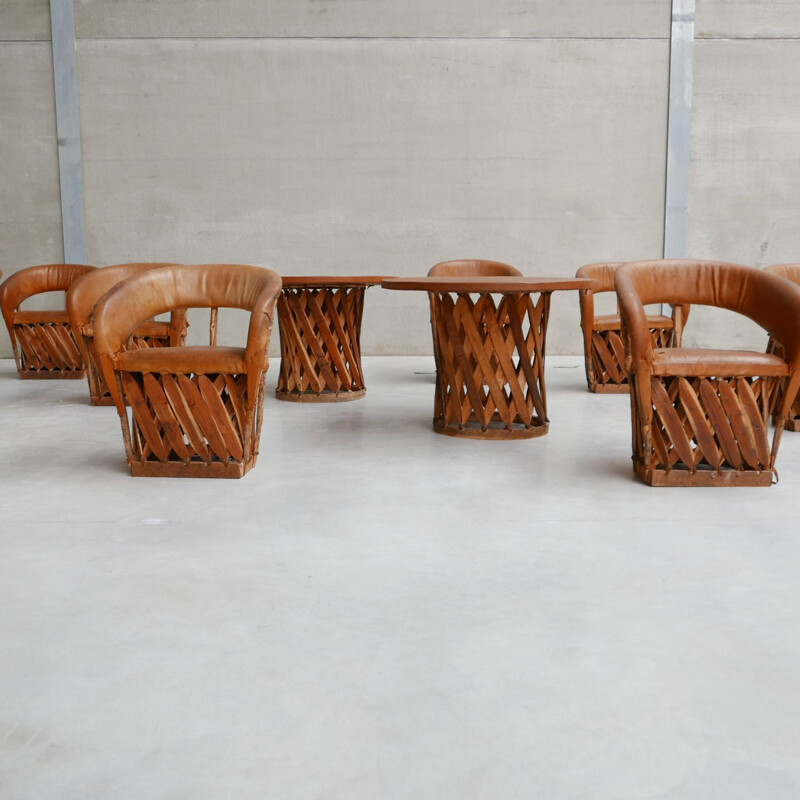 Juego de comedor Art Populaire vintage, México 1970