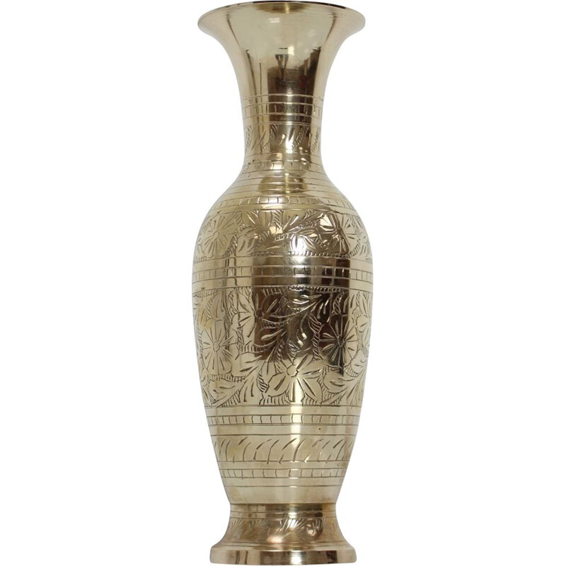 Mid-century brass vase, India 1960s