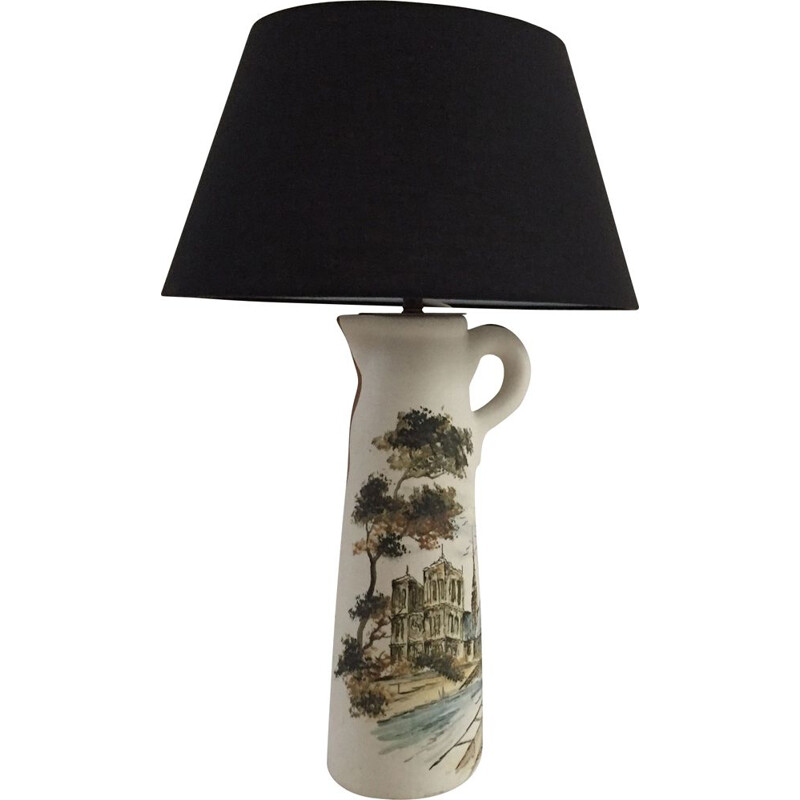 Lampe vintage en céramique par Cazalas, 1960