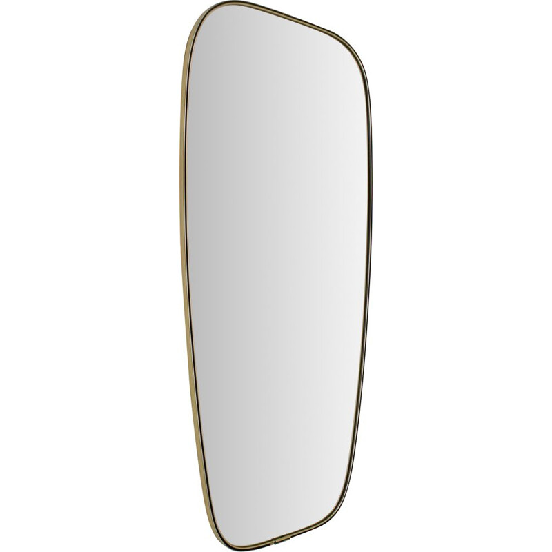 Brass Italian vintage wall mirror, 1950s