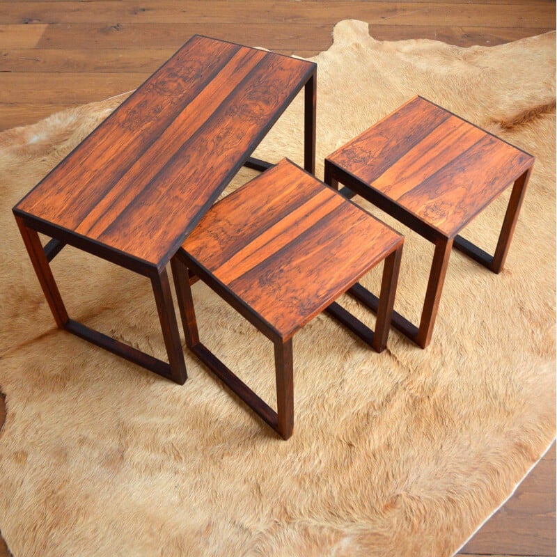 Vintage Danish rosewood nesting tables, 1960