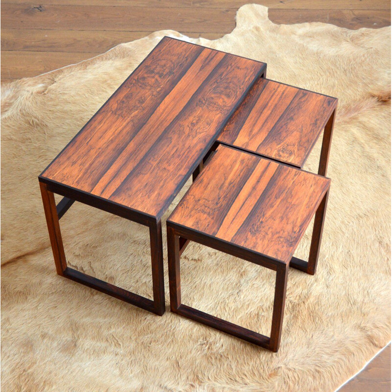 Vintage Danish rosewood nesting tables, 1960