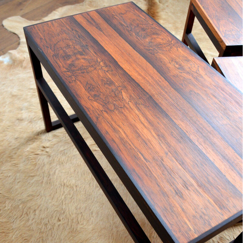 Vintage Danish rosewood nesting tables, 1960