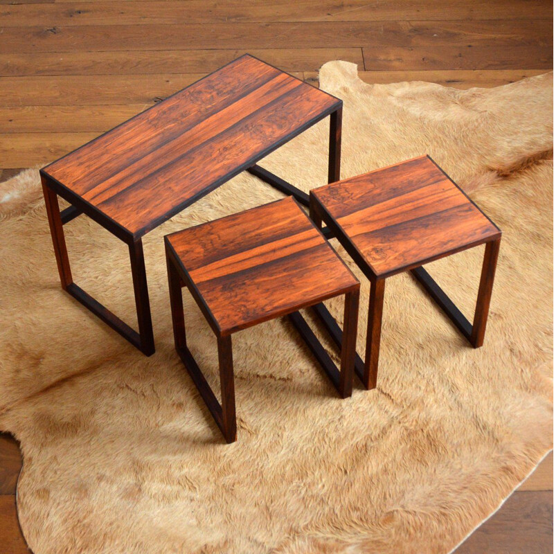 Vintage Danish rosewood nesting tables, 1960